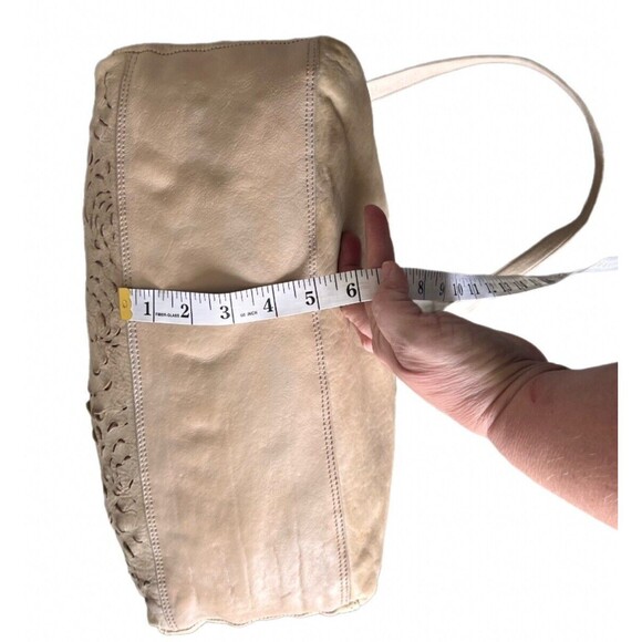 Vintage Errelleventidue Italian Leather Lazer Cut XL Handbag - Picture 16 of 16